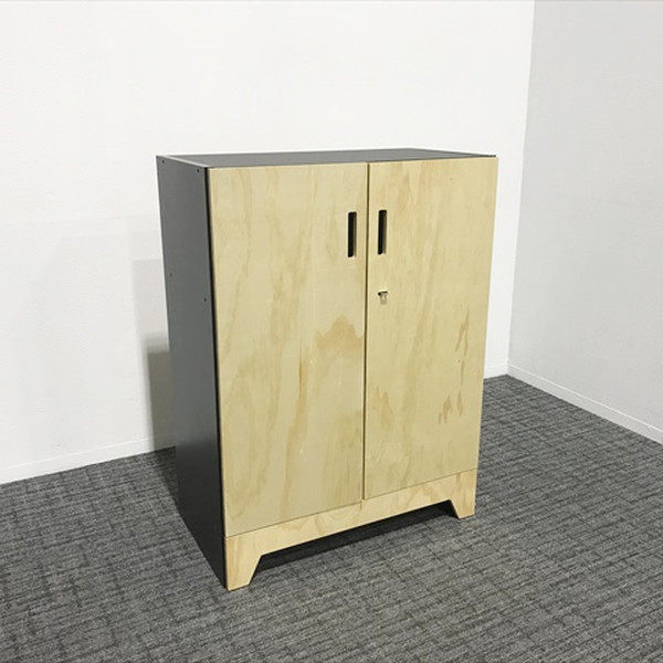 両開き書庫 ジャーナルスタンダードファニチャー 木製キャビネット 幅850 高1130 南京錠式 プレーン 中古 CR-864211B