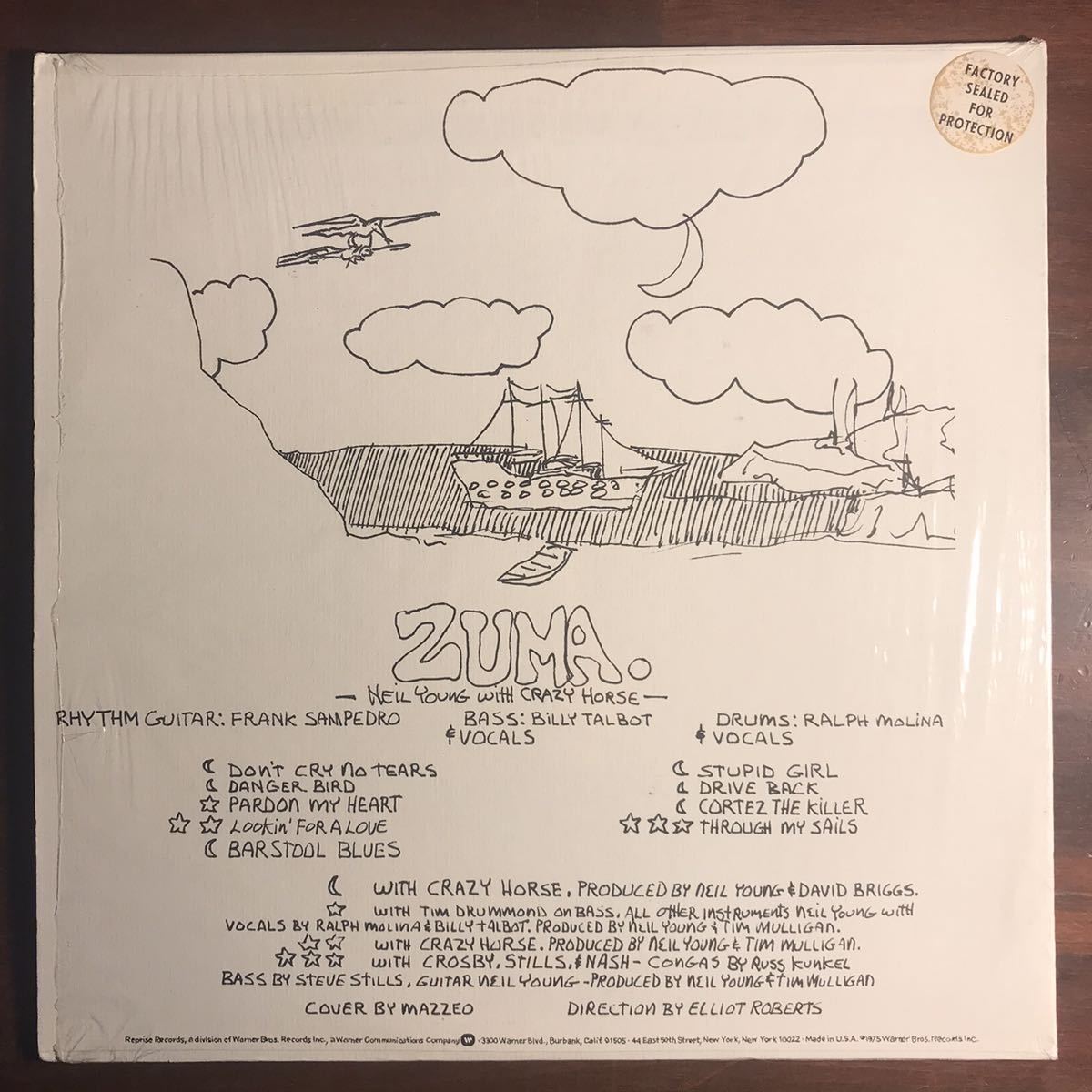 [US Orig shrink есть LP]Neil Young Crazy Horse|Zuma|31966-1E 1T / 31967-1E 1T|75 год рис оригинал запись | Neal Young 
