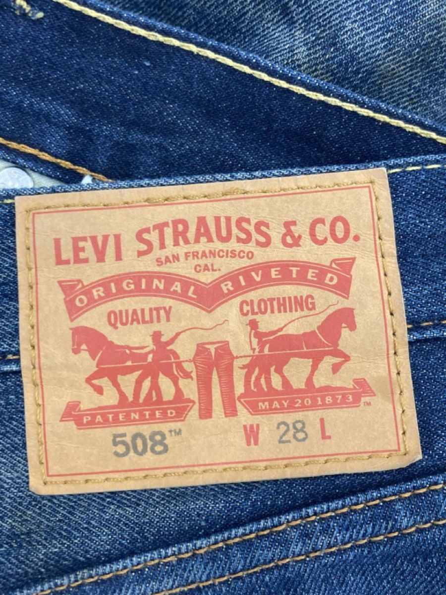 LEVI'S リーバイス 508 ハーフ デニムパンツ size28/紺 ■◇ ☆ eac9 メンズ_画像7