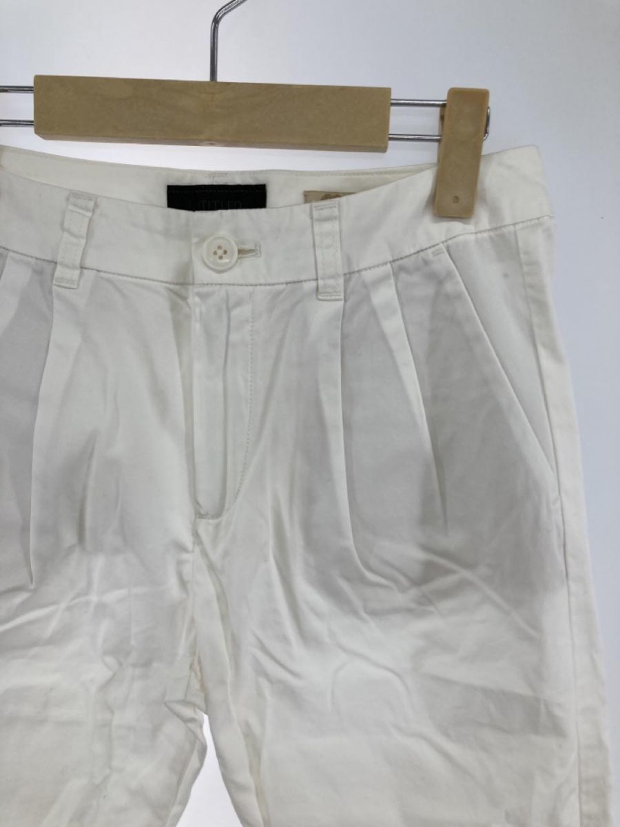 UNTITLED Untitled tuck entering tapered pants size1/ white #* * eac9 lady's 