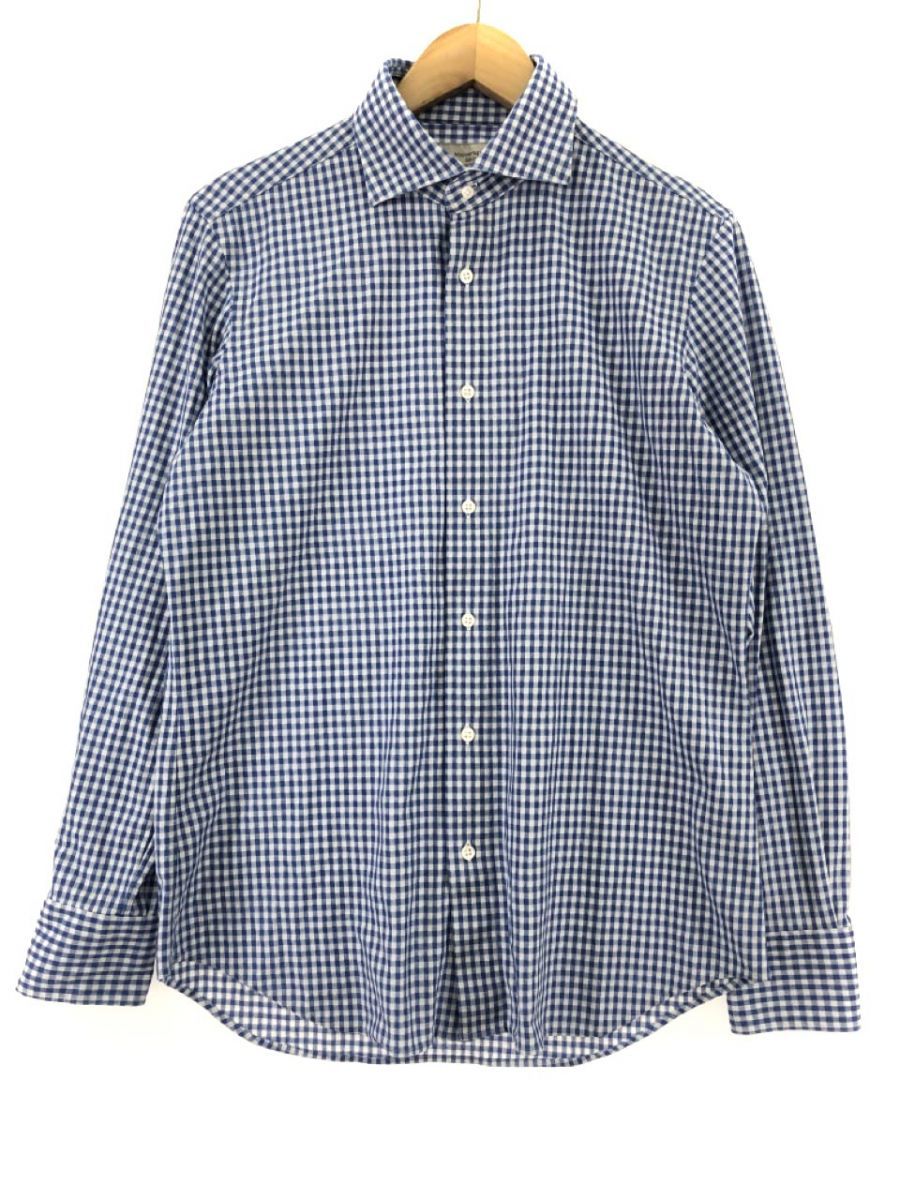 Maker’s Shirt 鎌倉 チェック シャツ size39/青系 ■■ ☆ eac9 レディース_画像1