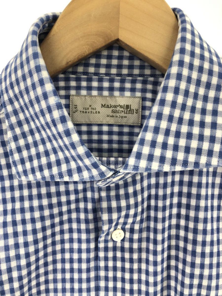 Maker’s Shirt 鎌倉 チェック シャツ size39/青系 ■■ ☆ eac9 レディース_画像2