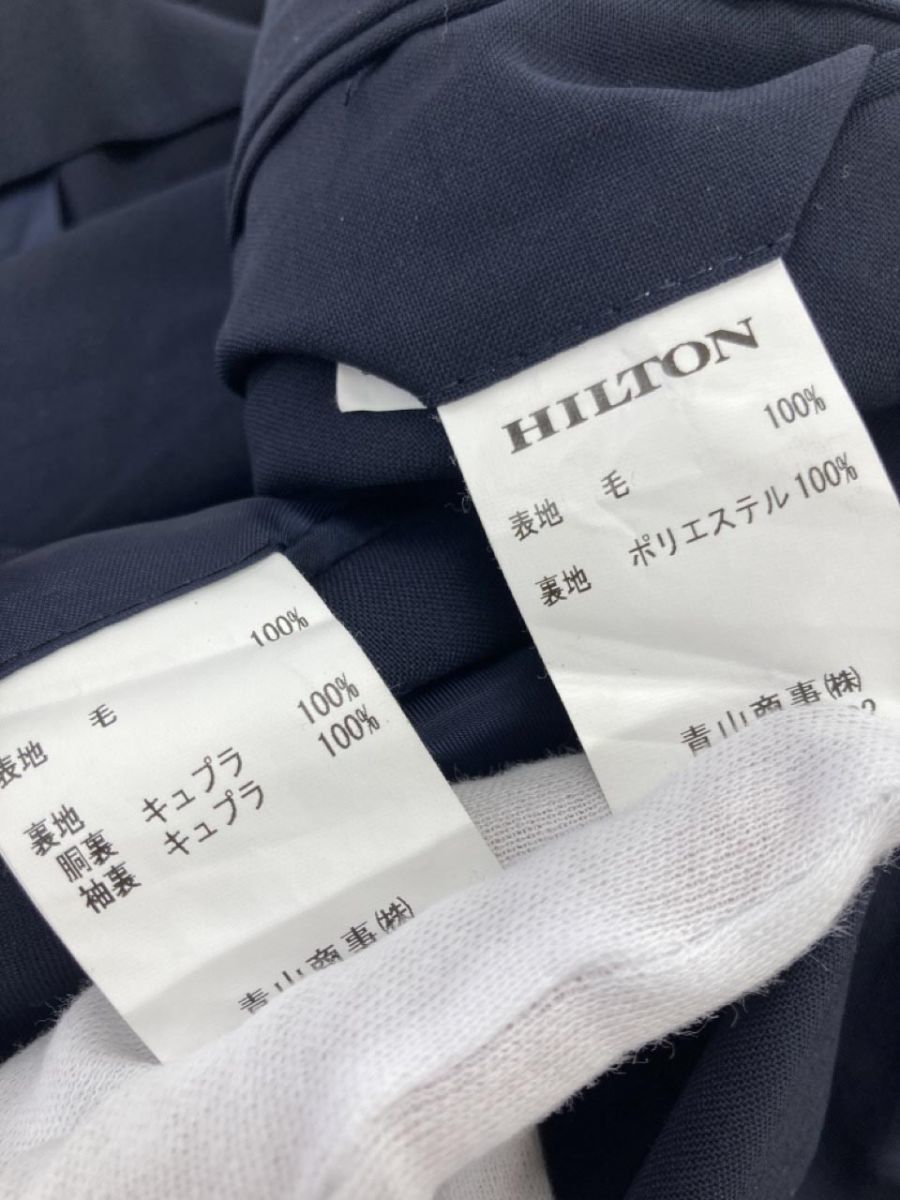 HILTON ヒルトン ウール100% セットアップ ジャケット パンツ スーツ sizeYA3/紺 ◇■ ☆ eac9 メンズ_画像9