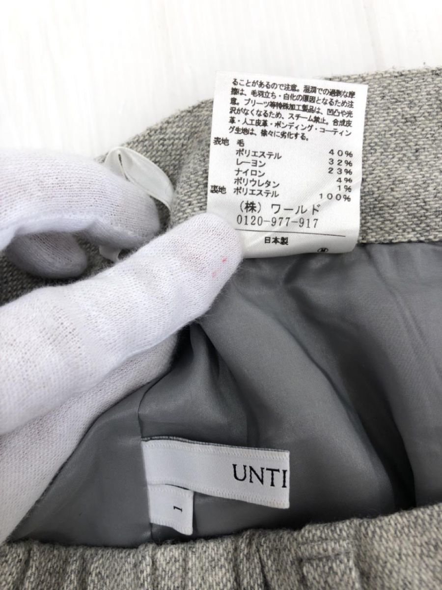 UNTITLED Untitled wool . wide pants size1/ gray *# * eba5 lady's 