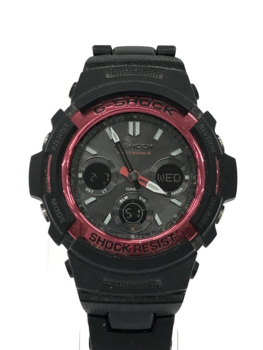CASIO G-SHOCK ジーショック AWG-M100BC ソーラー 腕 時計 黒×ピンク ■■ ☆ ebb3 メンズ_画像1