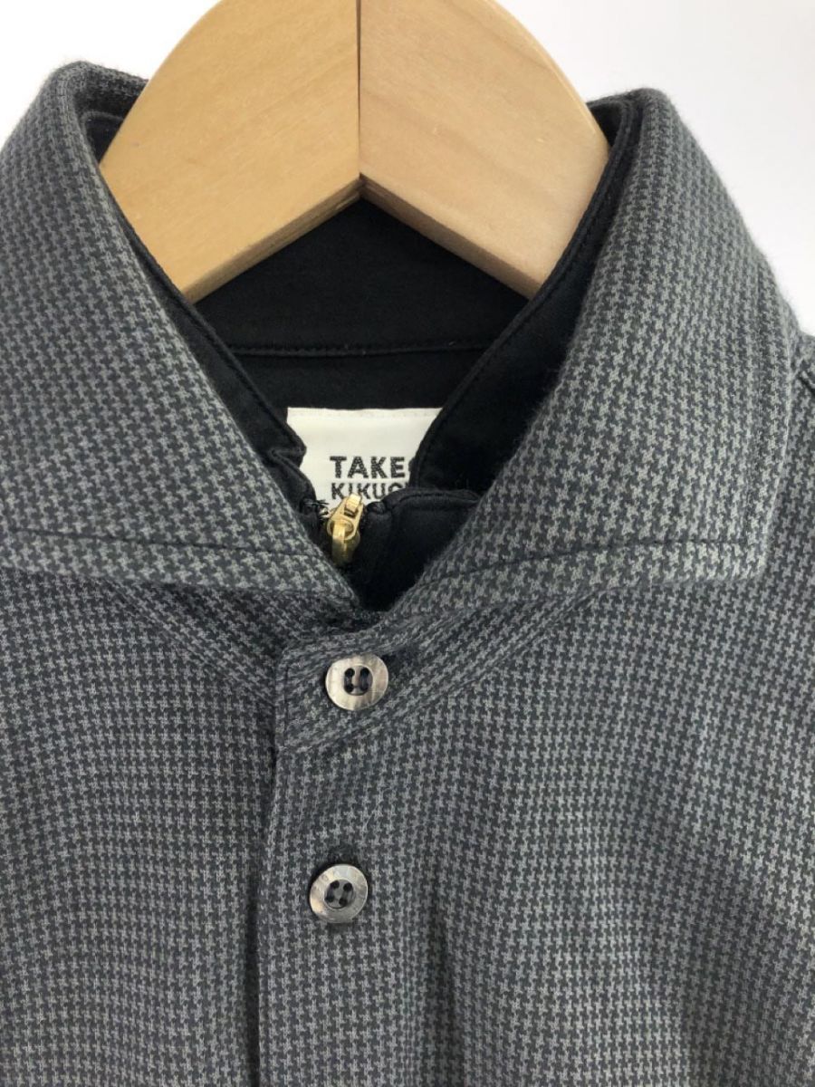 TAKEO KIKUCHI Takeo Kikuchi total pattern cut and sewn size3/ gray #* * ebb3 men's 