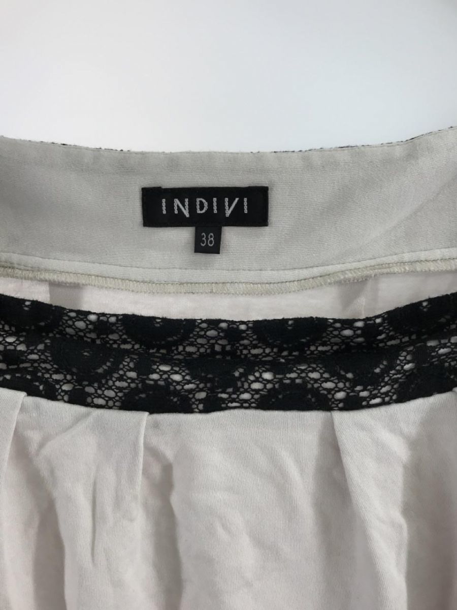 INDIVI インディヴィ スクエアネック カットソー size38/オフホワイト ■◇ ☆ ebb3 レディース_画像2