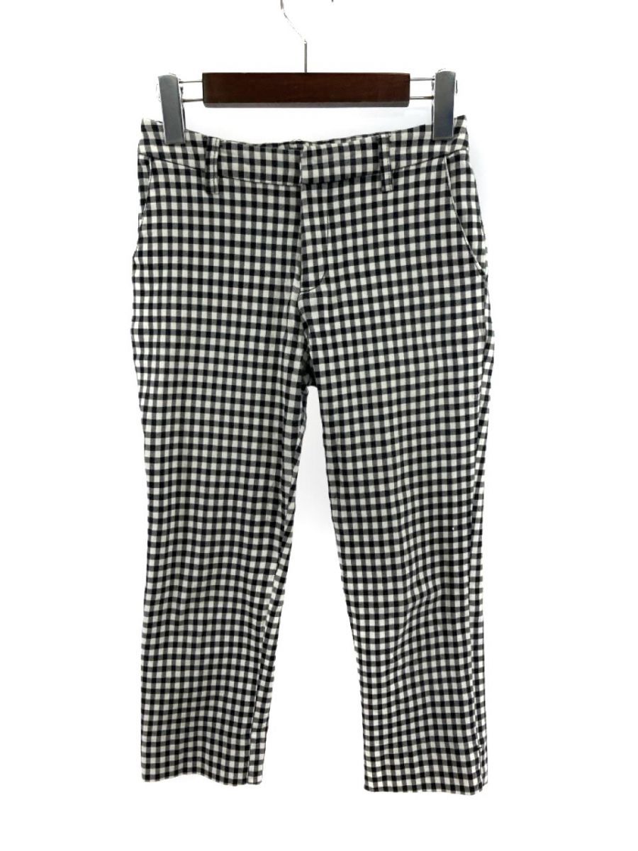 INGNI wing silver chewing gum check cropped pants sizeS/ black series #* * ebb3 lady's 