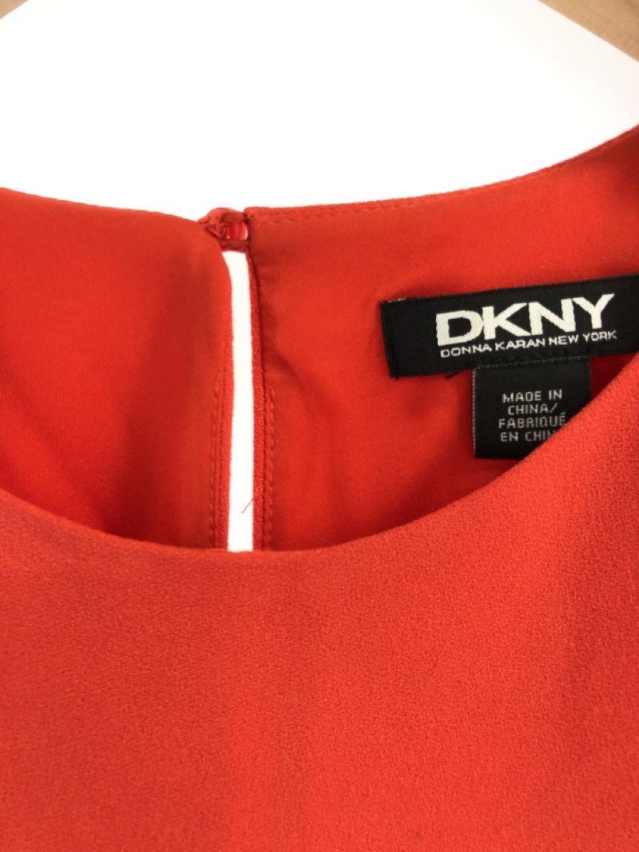 DKNY ダナキャランニューヨーク ノースリーブ ワンピース sizeP/オレンジ ■◆ ☆ ebb3 レディース_画像2