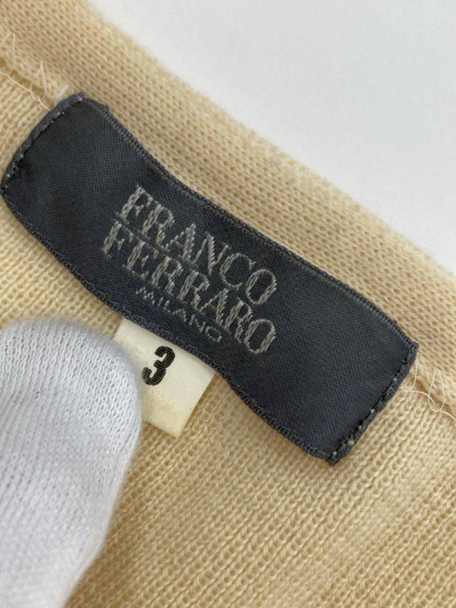 FRANCO FERRARO フランコフェラーロ ウール混 ブレード カットソー size3/ベージュ ■◇ ☆ ebb3 レディースの画像7