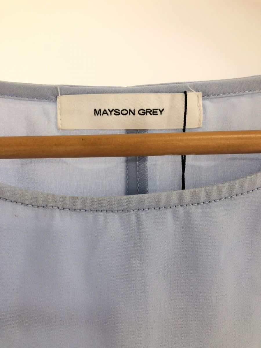 ゆうパケットOK MAYSON GREY メイソングレイ タグ付き パフスリーブ ブラウス シャツ size2/ライトブルー ■◇ ☆ ebb9 レディース_画像2