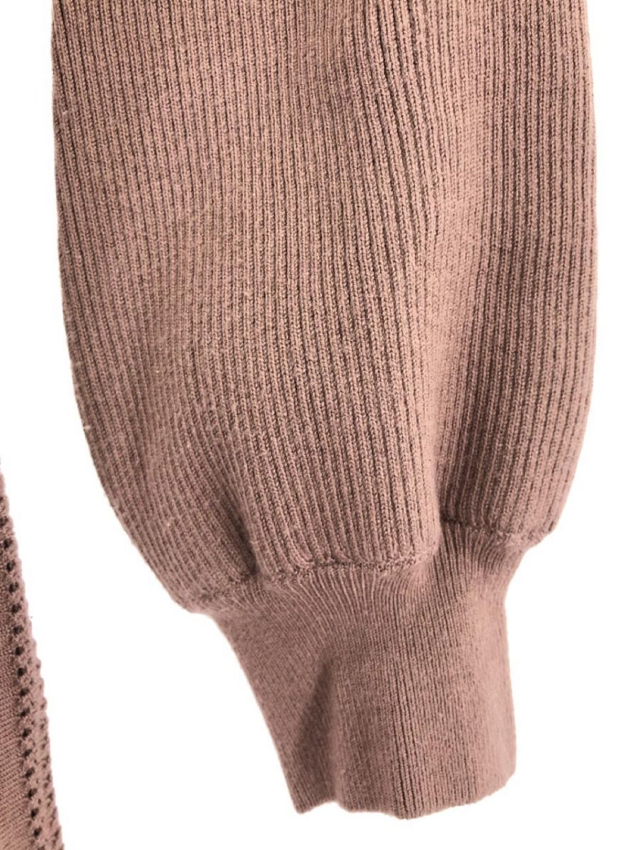 JILLSTUART Jill Stuart timing belt to attaching knitted One-piece sizeFR/ pink Brown *# * ebb9 lady's 