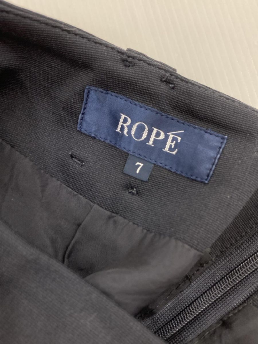 ゆうパケットOK ROPE ロペ ベルト付き スカート size7/紺 ■■ ☆ ebb9 レディース_画像5