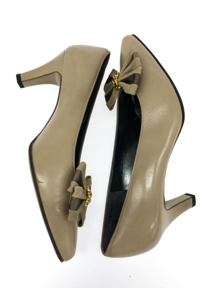 NINA RICCI ニナリッチ リボン ミドルヒール パンプス size36/ベージュ ■■ ☆ ebb9 レディース_画像4