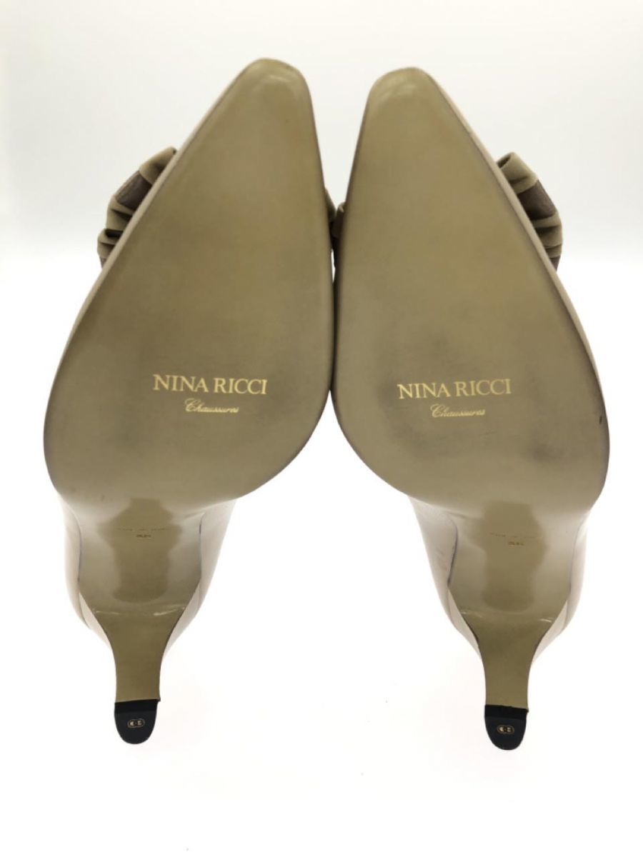 NINA RICCI ニナリッチ リボン ミドルヒール パンプス size36/ベージュ ■■ ☆ ebb9 レディース_画像5