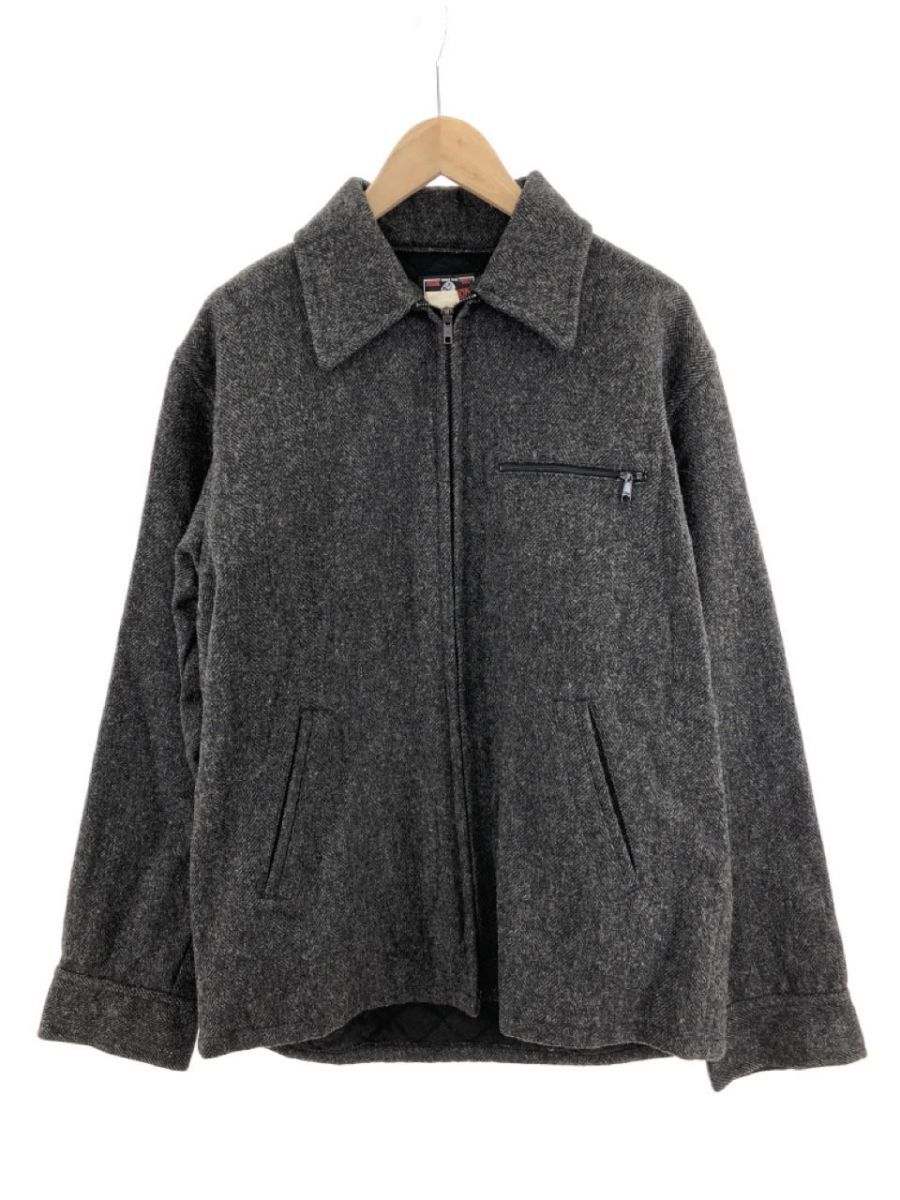 JOHNSON WOOLEN MILLS ジョンソンウーレンミルズ ウール混 ジップアップ ジャケット sizeM/チャコールグレー ◇■ ☆ dkc7 メンズの画像1