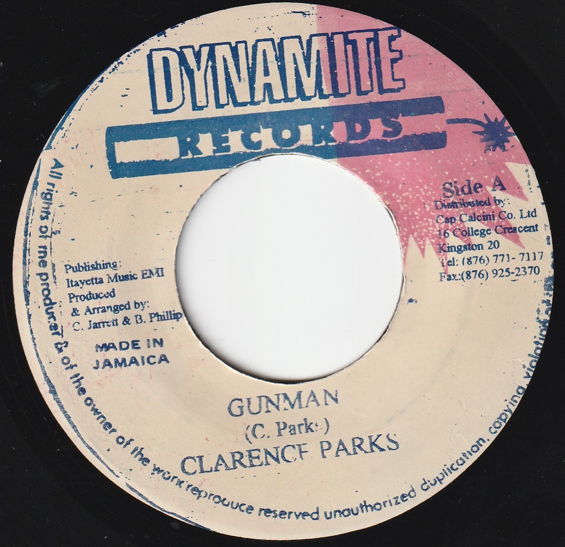 JA盤7"EP★Clarence Parks★Gunman (Don't Shoot Gunman)★83年★Roots★Dynamite★Sly & Robbie★超音波洗浄済★試聴可能の画像1