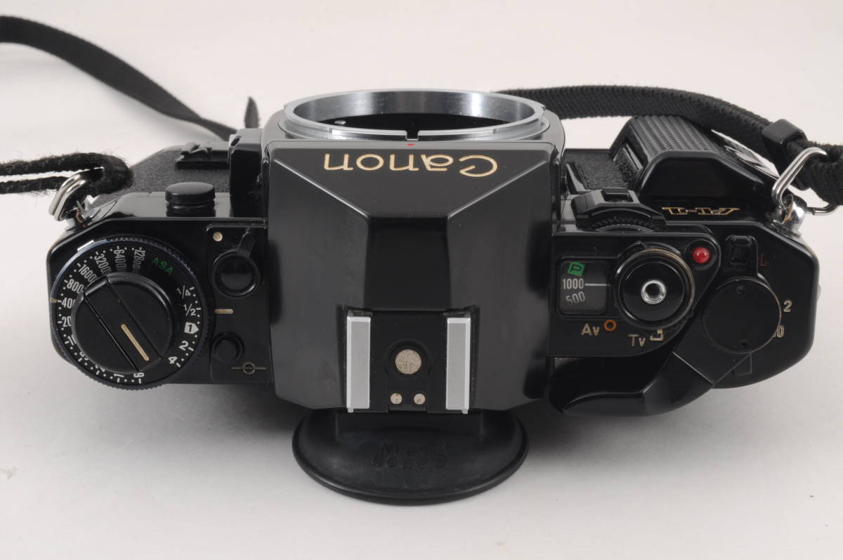 シャッター鳴き無し 動作品 キャノン Canon A-1 ボディ 黒 ブラック MF 一眼レフ フィルムカメラ 管K5845_画像5