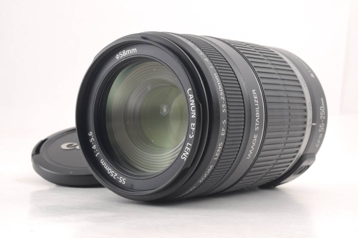 動作品 キャノン Canon EF-S 55-250mm f4-5.6 IS AF 一眼カメラレンズ 管K5970_画像1