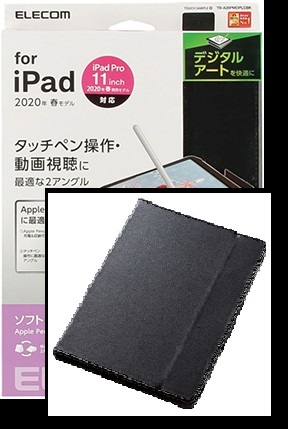 ◆新品 iPad レザーケース ブラック（手帳 型 カバー 格安 便利 保護 耐衝撃 人気 デザイン 良い ipad Pro 11インチ 2020年 ._画像2