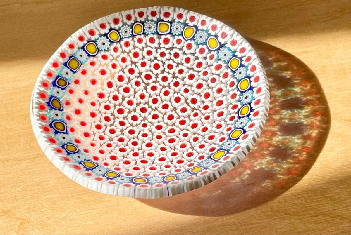 ベネチアンガラス ミルフィオリ 小皿