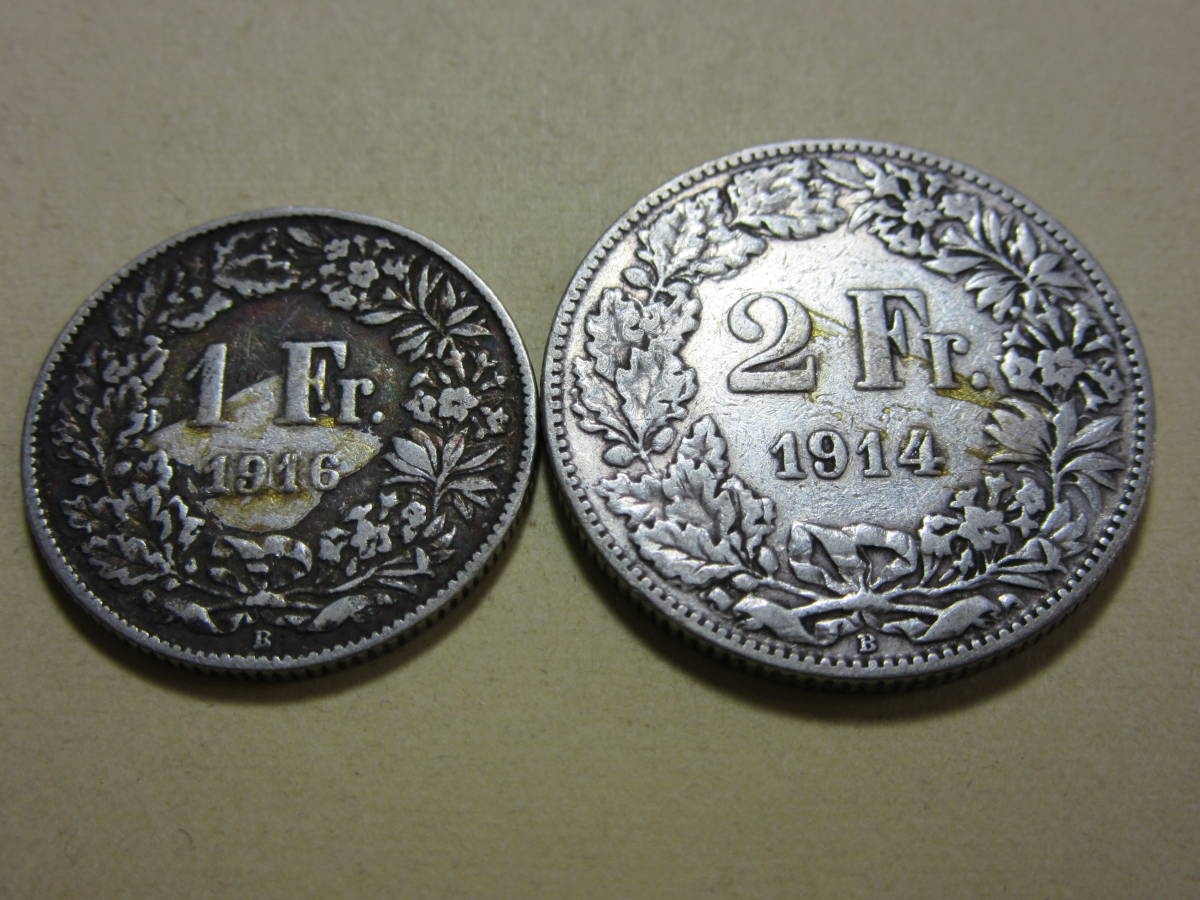 １０、スイス　１・２Fr銀貨　２枚　１４，７３ｇ_画像5