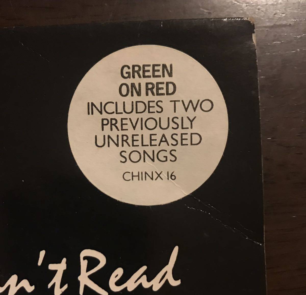 ■GREEN ON RED■Jeith Can’t Read■12inch EP / 1989 Empire Music / UK Original / Paisley Understand / UKオリジナル盤 / 廃盤 / グリ_画像2