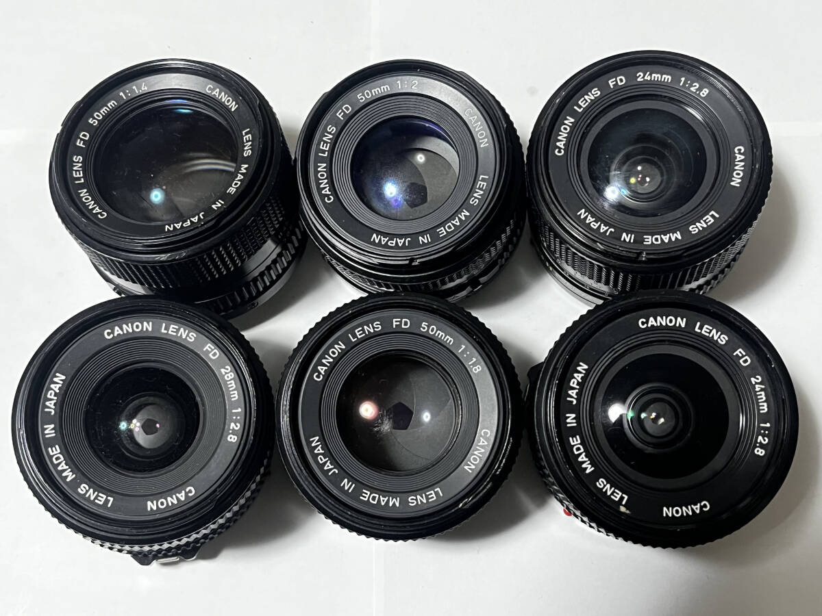 【26点】キャノン Canon CANON LENS FD 50mm F2 50mm F1.4 50mm F1.8 28mm F2.8 24mm F2.8 単焦点レンズ フィルカメラレンズまとめ_画像8