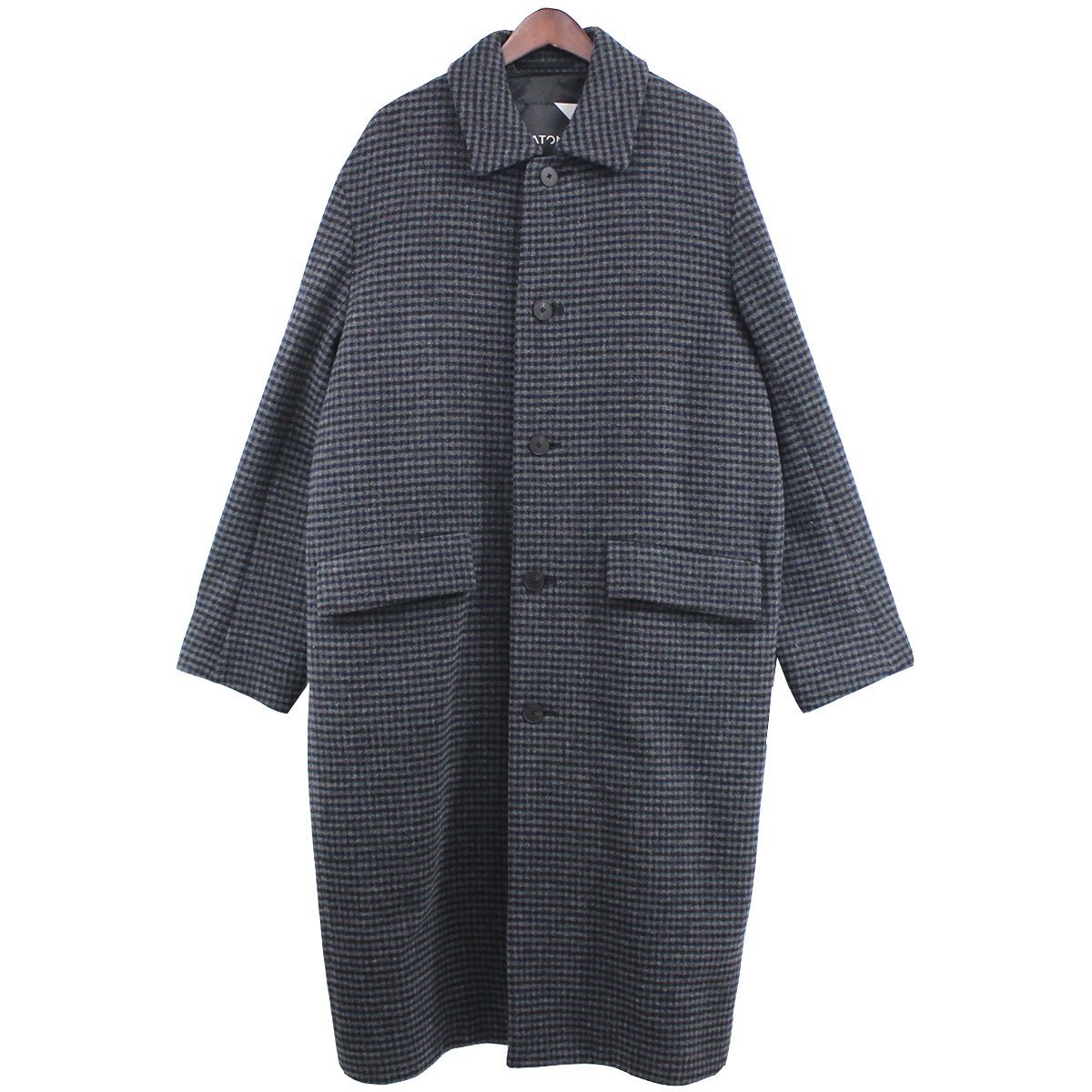 ATON　 AIR DOUBLE MELTON LODEN COAT エア チェック メルトン コート 　　：8056000174052