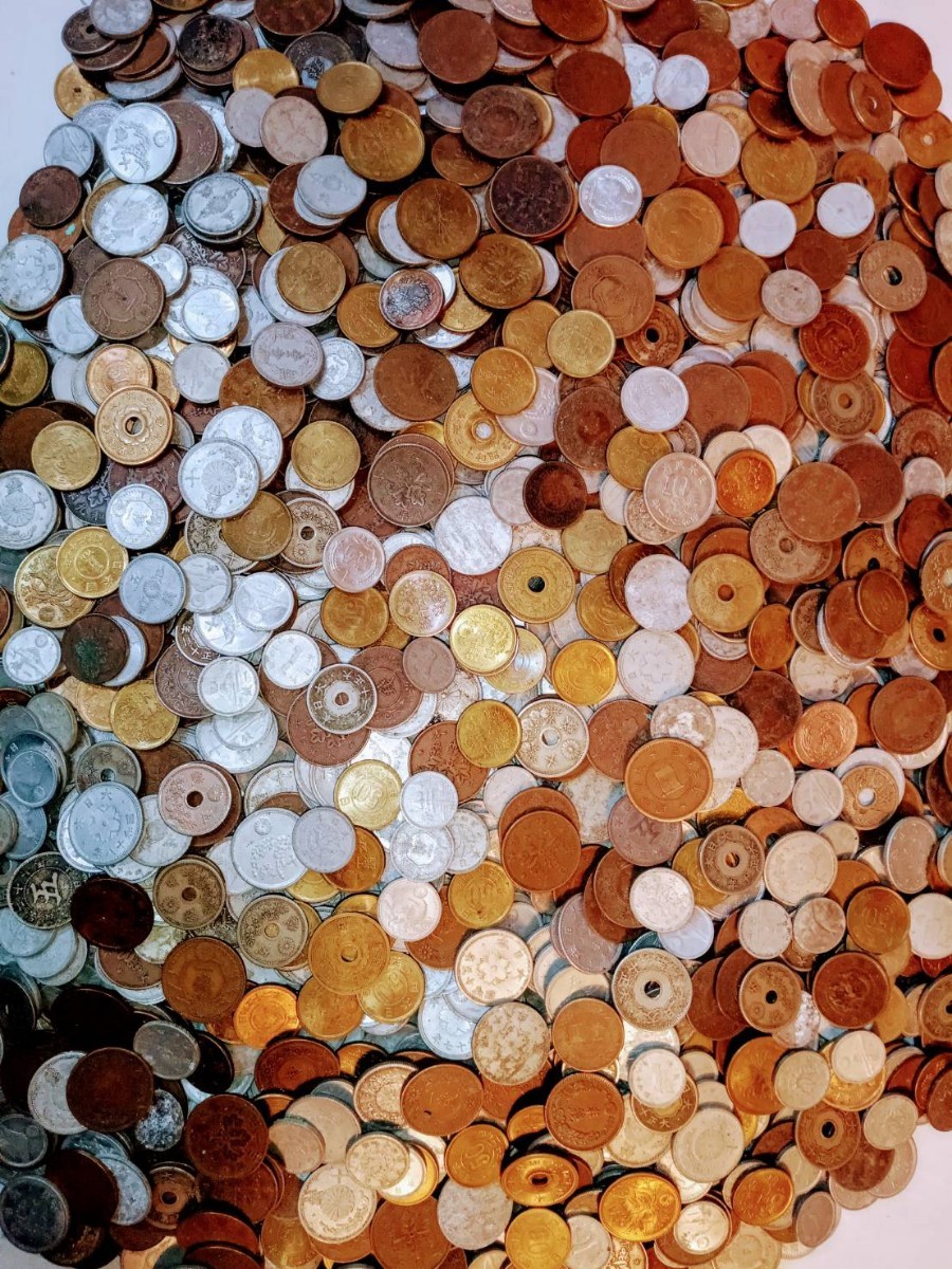 264　日本の古銭各種大量　4.06kg　_画像1