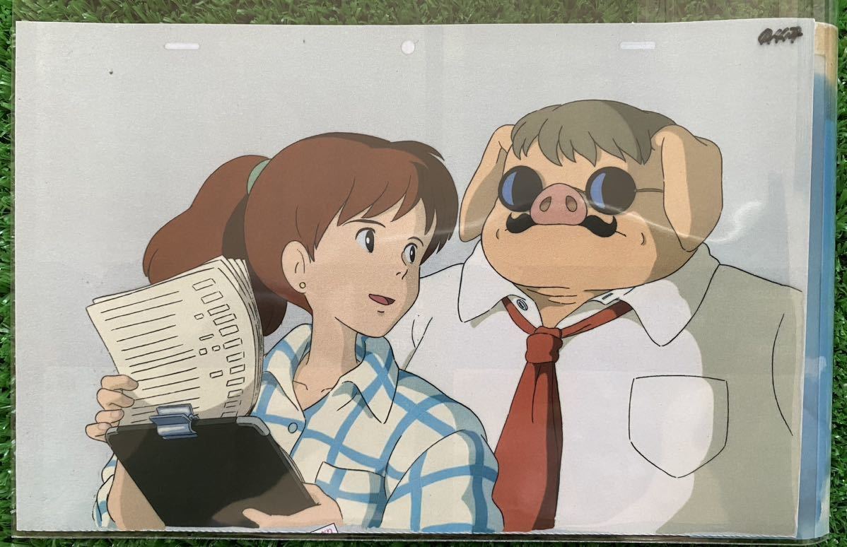 [ очень редкий ].. свинья цифровая картинка порез вытащенный B 2 шт. комплект Miyazaki . образ панель черновой . осмотр ) исходная картина постер расположение STUDIO GHIBLI