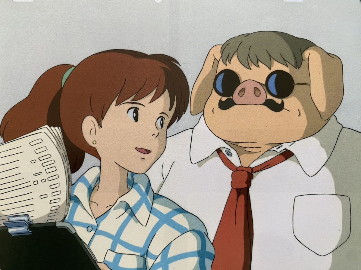 [ очень редкий ].. свинья цифровая картинка порез вытащенный B 2 шт. комплект Miyazaki . образ панель черновой . осмотр ) исходная картина постер расположение STUDIO GHIBLI