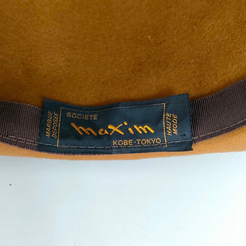 maxim マキシン ハット 帽子 中折れ帽子 秋冬 ブラウン ポーランド製 digjunkmarket_画像9