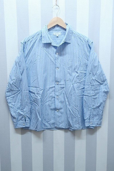 2-6868A/BEAUTY&YOUTH ブルーストライプ オープンカラーシャツ ビューティー＆ユース 送料200円 _画像1