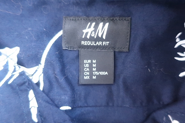 2-6786A/H&M 長袖花柄BDシャツ エイチアンドエム 送料200円 _画像3