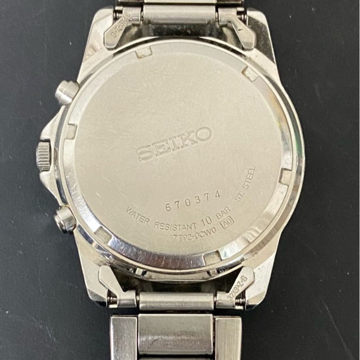 セイコー SEIKO 7T92-0CW0 クロノグラフ ブラック クォーツ セイコー SEIKO 7T92-0CW0 クロノグラフ ブラック クォーツ