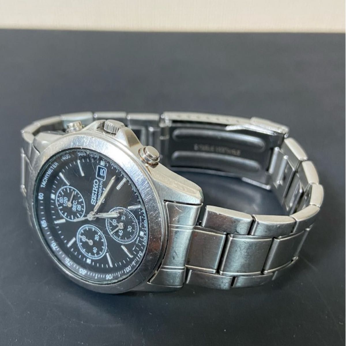 セイコー SEIKO 7T92-0CW0 クロノグラフ ブラック クォーツ セイコー SEIKO 7T92-0CW0 クロノグラフ ブラック クォーツ