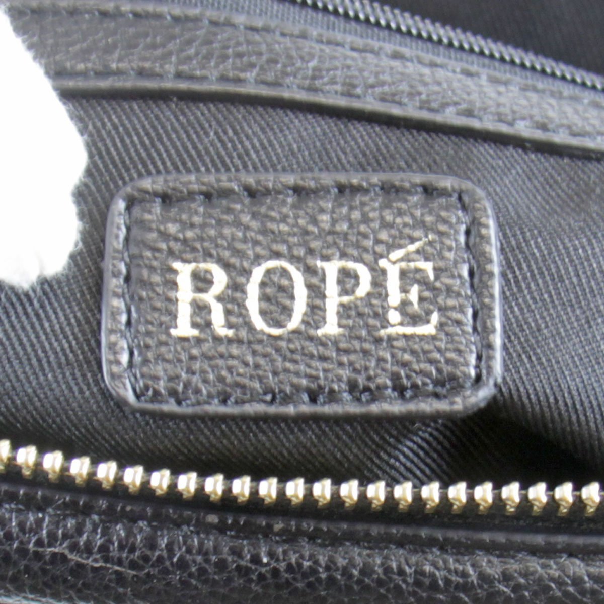 『USED』 ROPE' ロペ 2WAY ショルダーバッグ ベージュ×ブラック レザー_画像8