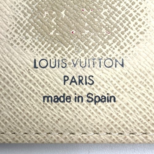 LOUIS VUITTON ルイ・ヴィトン アジェンダPM ダミエ・アズール 手帳カバー ステーショナリー ホワイト PVC レディース メンズ R20706 USED_画像6