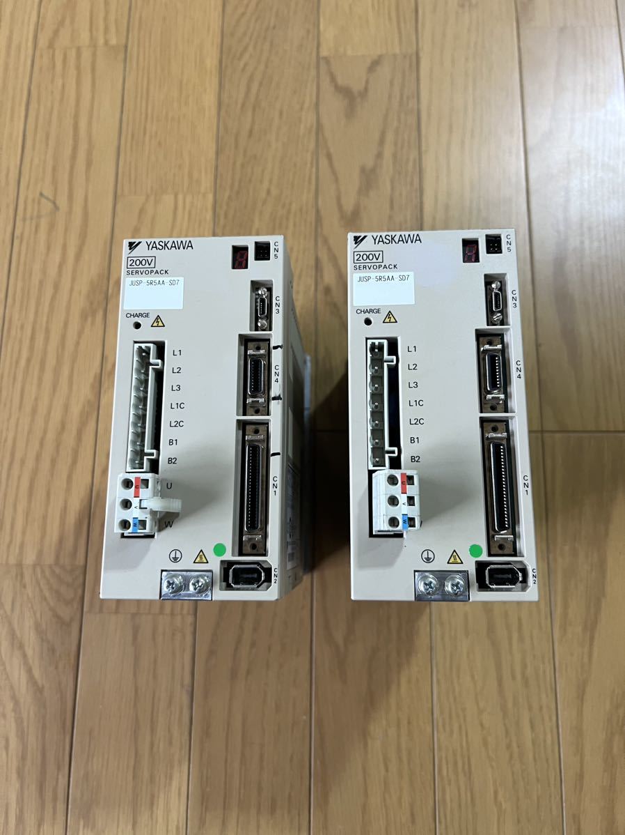 Yaskawa 安川電機 サーボパック JUSP-5R5AA-SD7 2点セット 動作 Yaskawa 安川電機 サーボパック JUSP-5R5AA-SD7 2点セット 動作