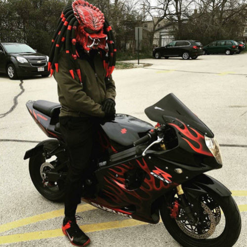 ヤフオク 海外限定 Red Devil Predator Motorcycle Helmet