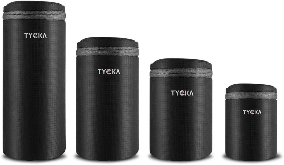 TYCKA 一眼フレカメラ レンズケース レンズ収納バッグ 10ｍｍ厚手 防水 クッション性 ジッパー式 レンズポーチ デジタルカ_画像1