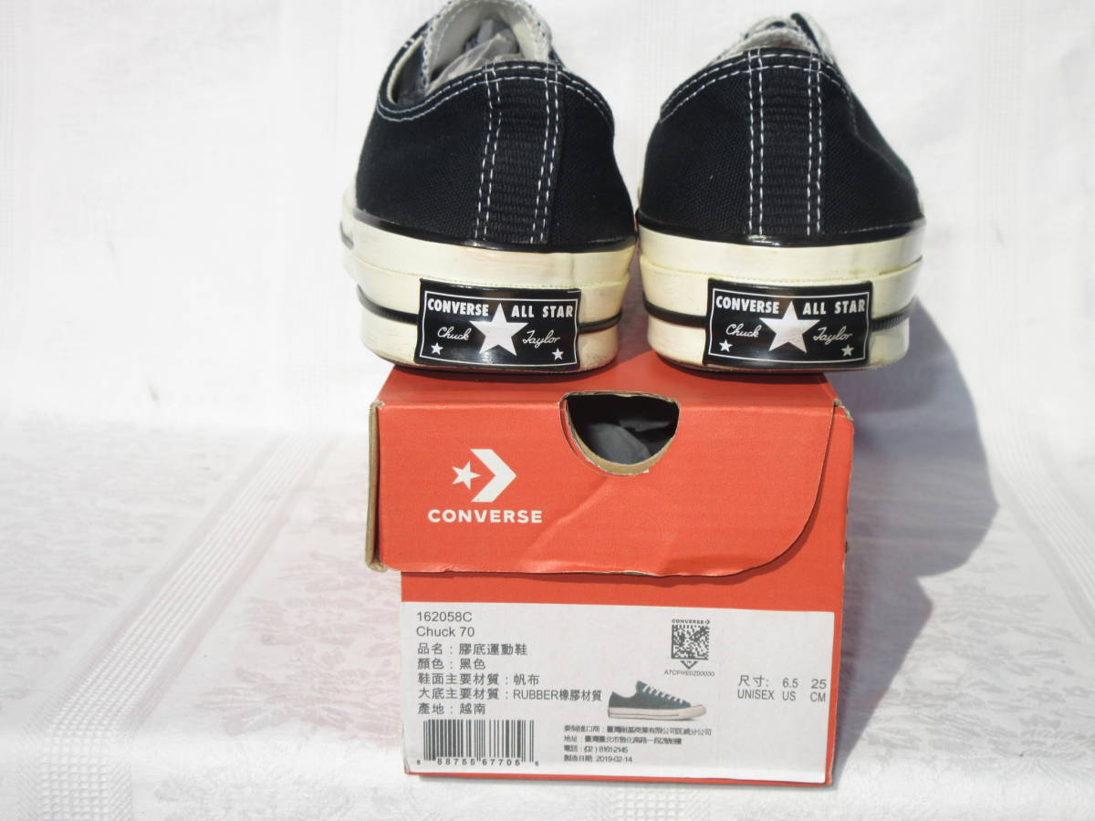 送料込 廃盤中古 コンバース チャックテイラー CT70 復刻 三ツ星 First String ローカット CONVERSE 25cm US6,5 addict ブラック 旧 送料込 廃盤中古 コンバース チャックテイラー CT70 復刻 三ツ星 First String ローカット CONVERSE 25cm US6,5 addict ブラック 旧