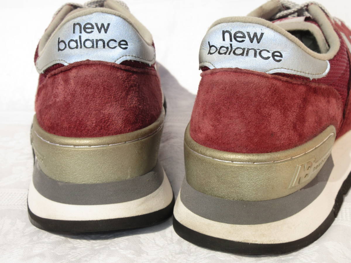 中古品 国内正規 M990BD バーガンディNV 廃盤 New Balance USA MADE US9 27cm ニューバランス 限定 made in USA nv15761300JP1700大谷着用_画像3