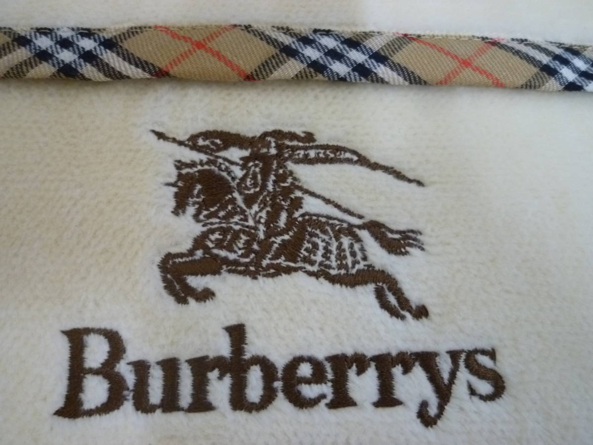 『未使用品』Burberrys/バーバリー コットンボアシーツ パイル綿100% サイズ140cm×240cm 西川産業/BB002/VLB5553008の画像2