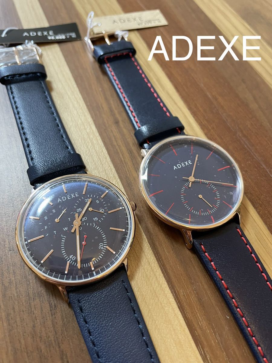 新品　2点セット　ADEXE アデクス　腕時計　アナログ　メンズ　③①②_画像1