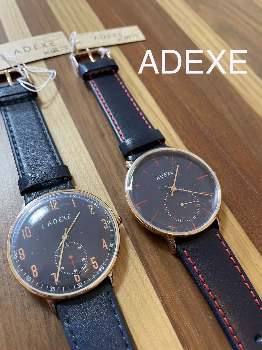 新品　2点セット　ADEXE アデクス　腕時計　アナログ　メンズ　③①③_画像1