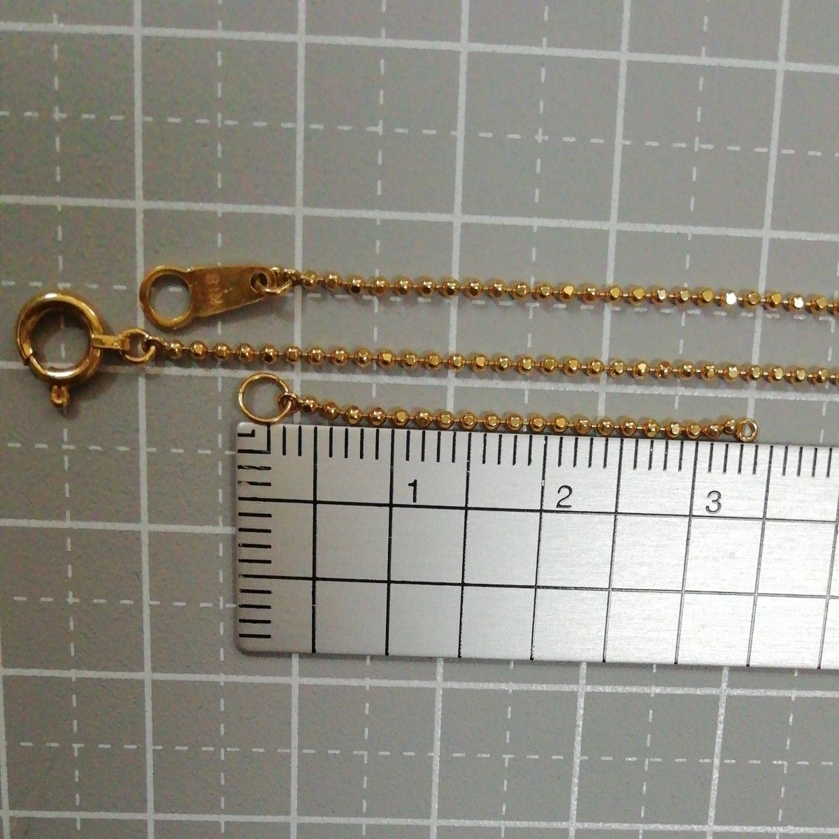 財務省造幣局検定マーク K18 刻印入り ネックレス 約36 7cm 財務省造幣局検定マーク K18 刻印入り ネックレス 約36 7cm