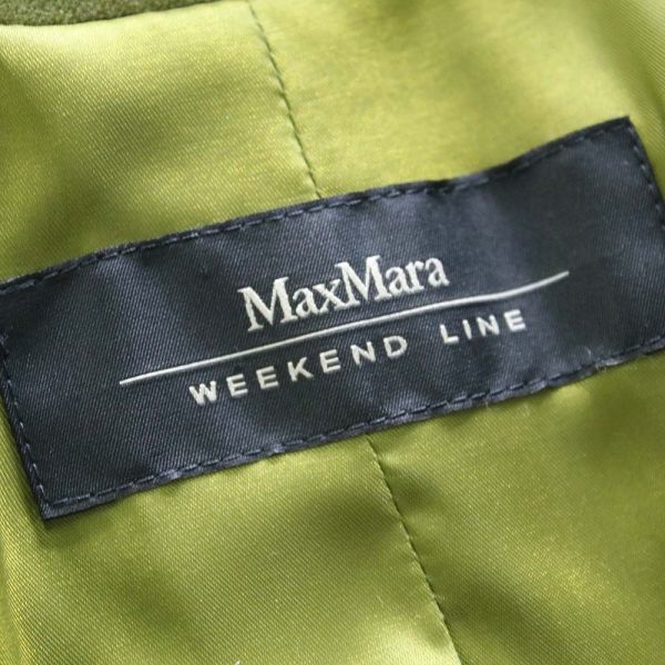[PT13092] マックスマーラウィークエンドライン ジャケット テーラード ベロア調 グリーン系 40 Max Mara WEEKEND LINEの画像6