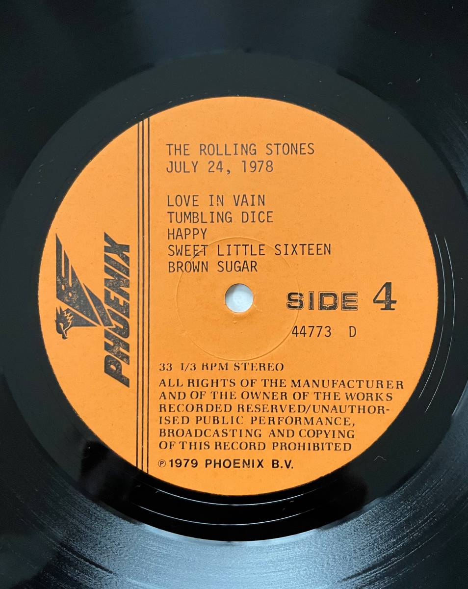 レア！ 2LP コレクター盤「The Rolling Stones - On Tour」July 24th 1978 Anaheim California キースリチャーズ ミックジャガー_画像9